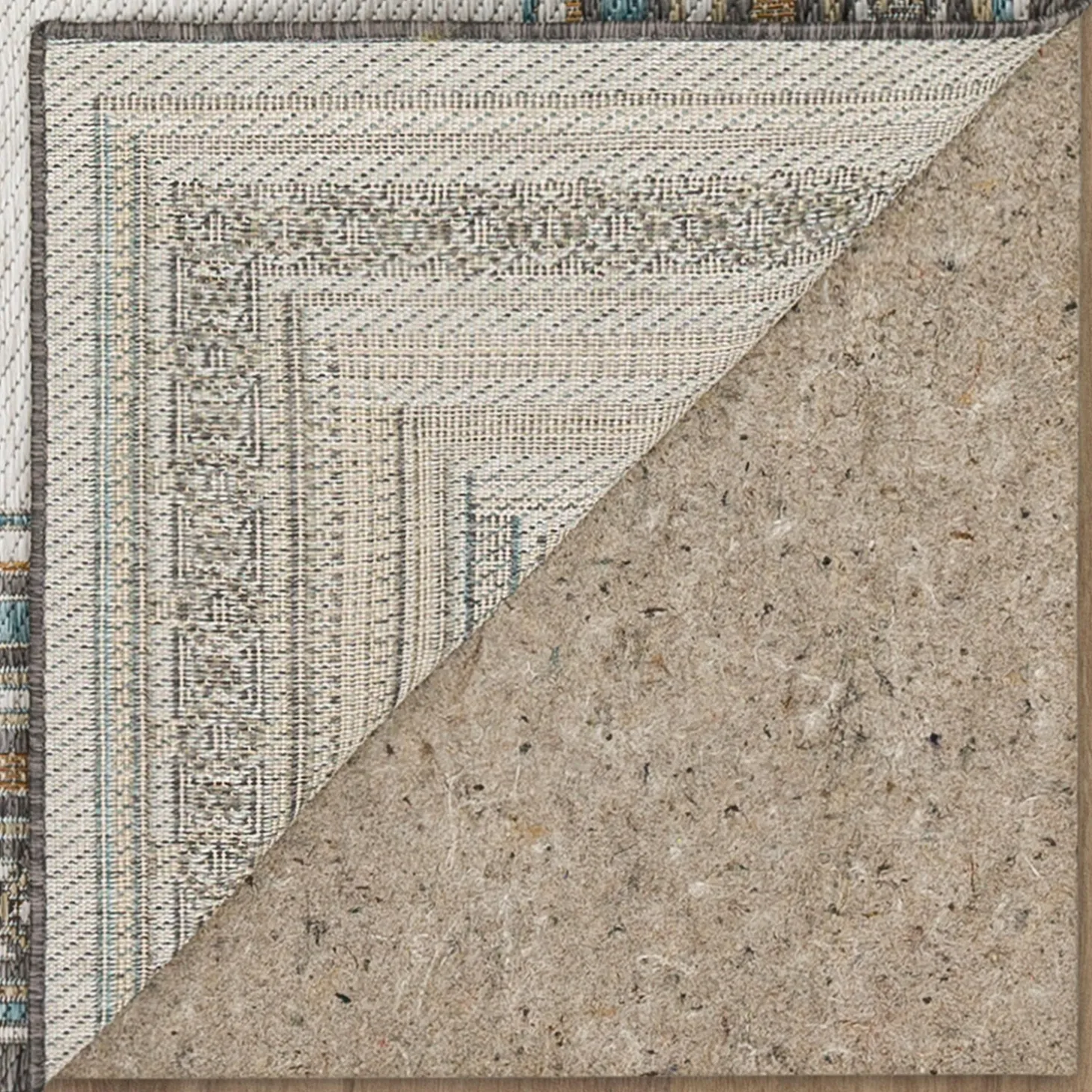 Area Rugs>Plow & Hearth Indoor/Outdoor La Grange Border Polypropylene Rug, 4' x 5'6"