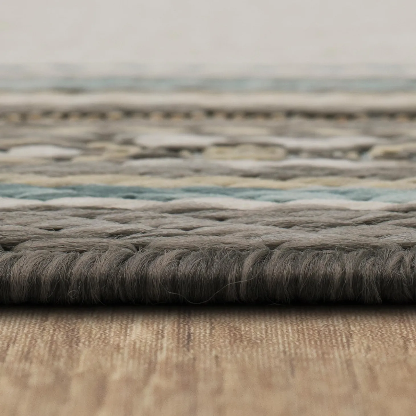 Area Rugs>Plow & Hearth Indoor/Outdoor La Grange Border Polypropylene Rug, 4' x 5'6"
