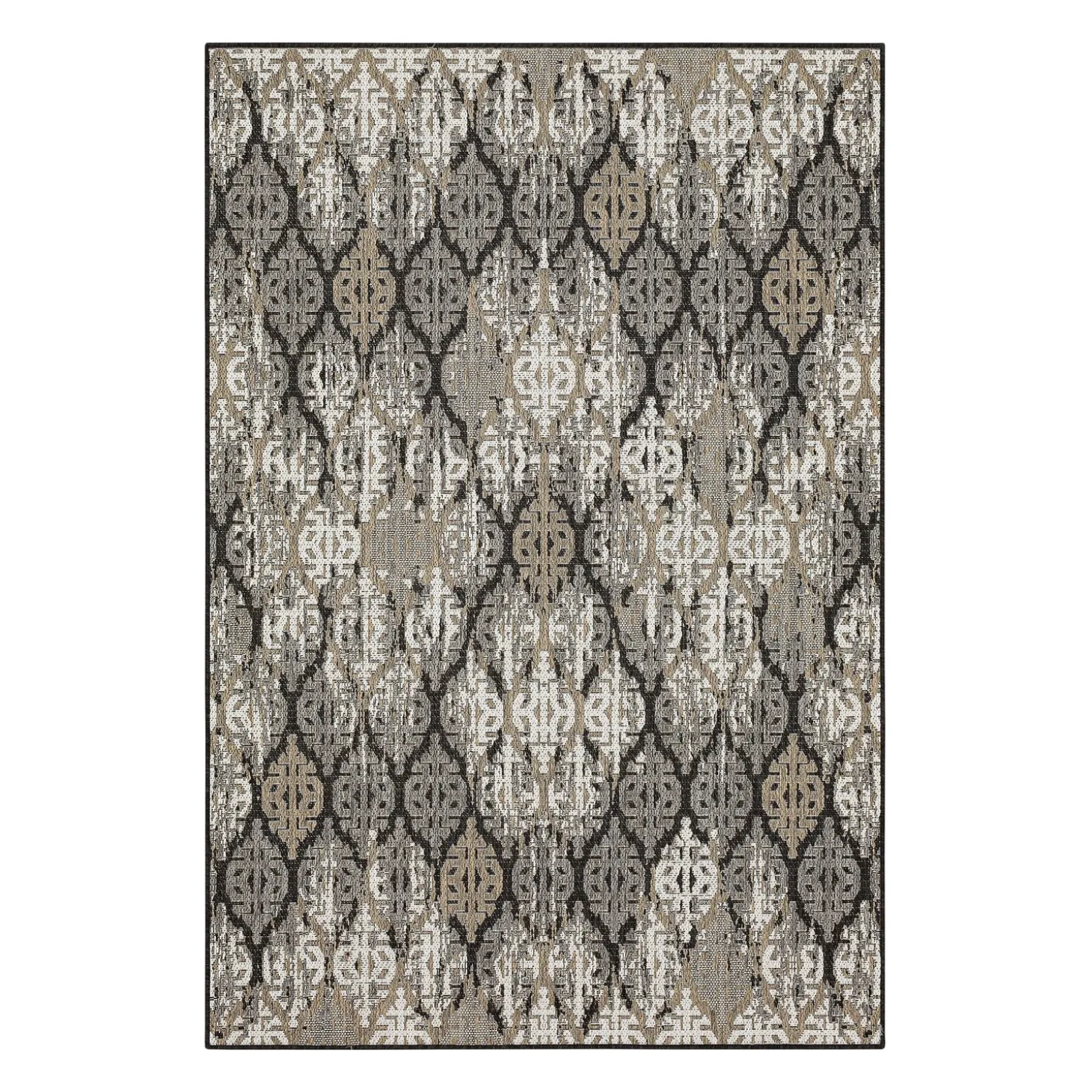 Area Rugs>Plow & Hearth Indoor/Outdoor La Grange Ikat Polypropylene Rug, 10' x 13'