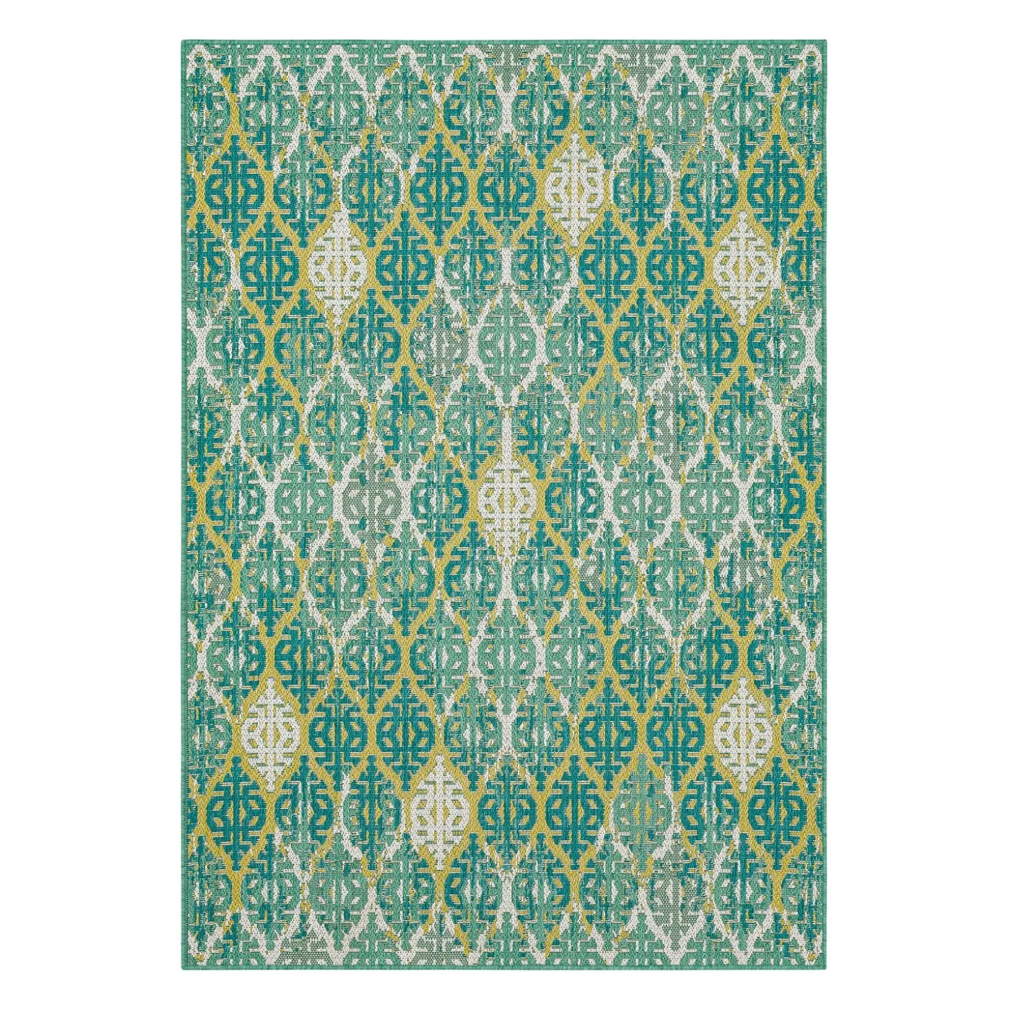 Area Rugs>Plow & Hearth Indoor/Outdoor La Grange Ikat Polypropylene Rug, 10' x 13'