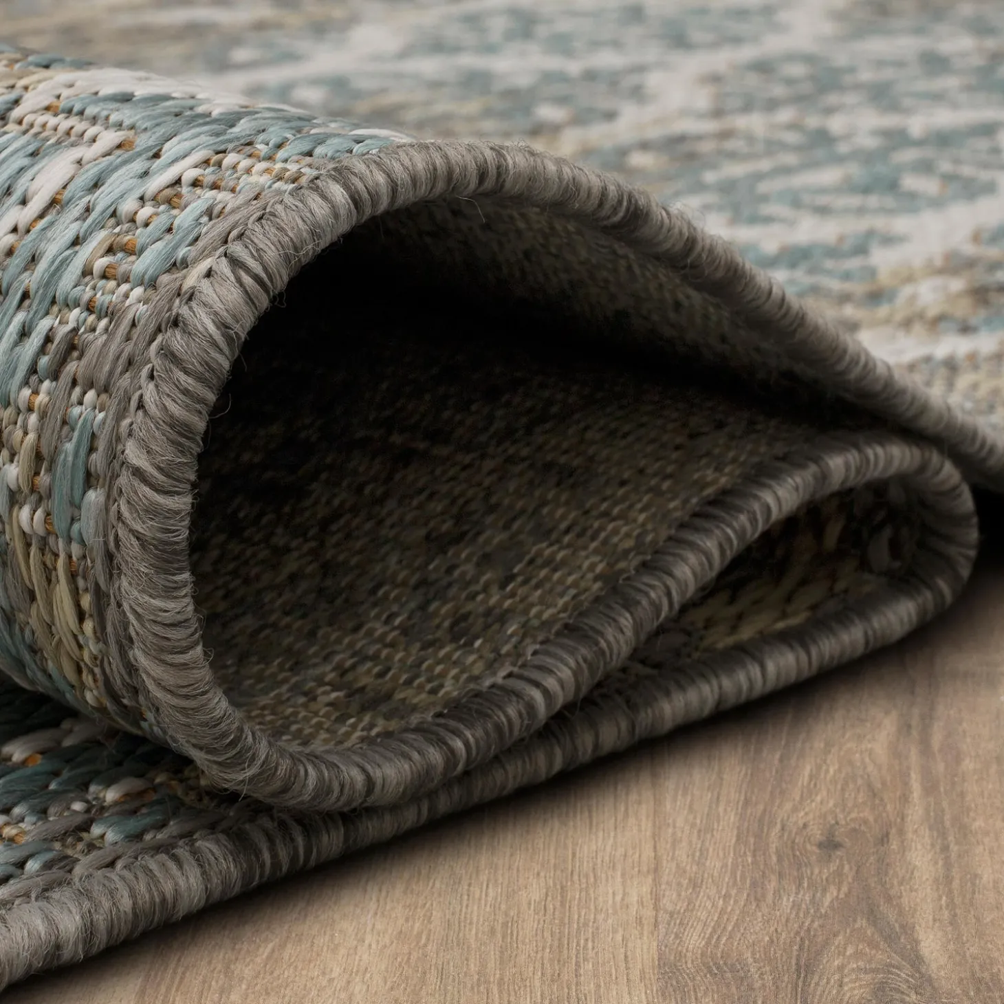 Area Rugs>Plow & Hearth Indoor/Outdoor La Grange Ikat Polypropylene Rug, 4' x 5'6"