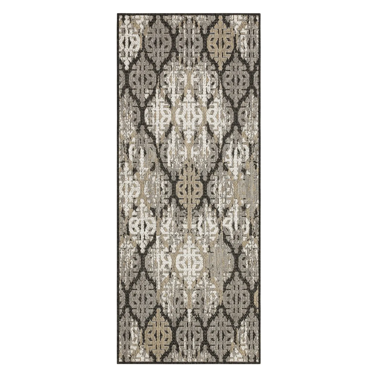 Area Rugs>Plow & Hearth Indoor/Outdoor La Grange Ikat Polypropylene Rug, 2'5" x 6' Runner