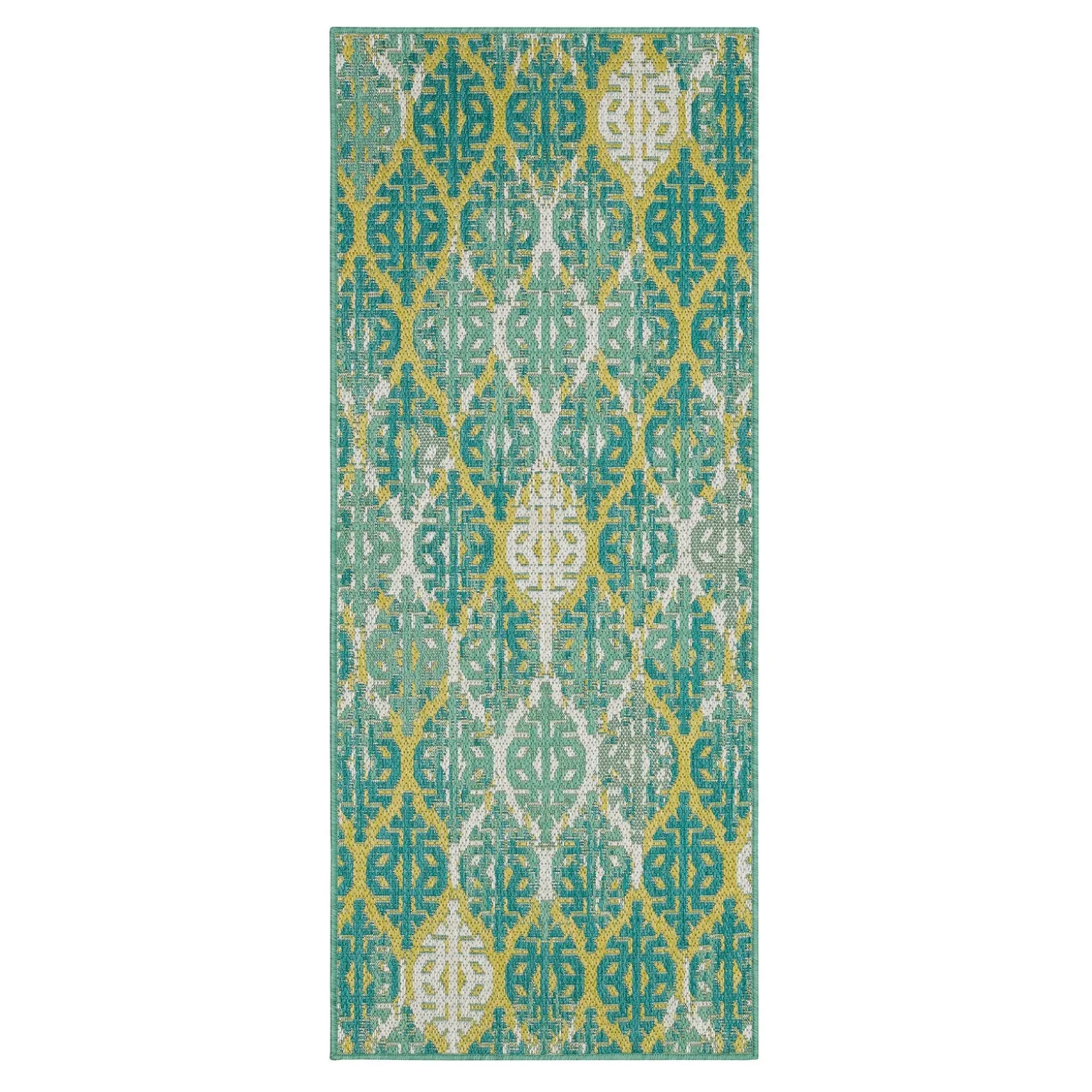 Area Rugs>Plow & Hearth Indoor/Outdoor La Grange Ikat Polypropylene Rug, 2'5" x 6' Runner