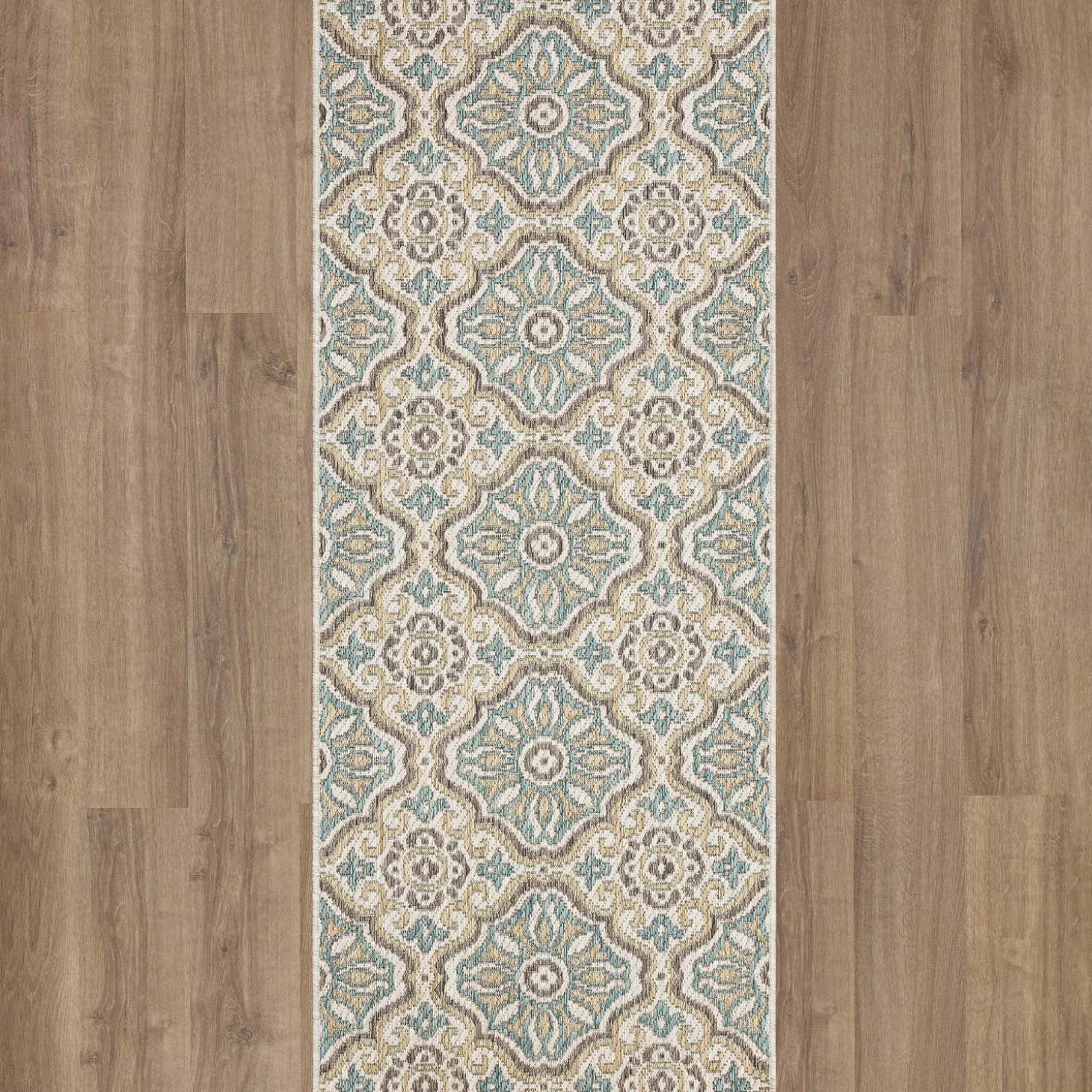 Area Rugs>Plow & Hearth Indoor/Outdoor La Grange Tile Polypropylene Rug, 4' x 5'6"