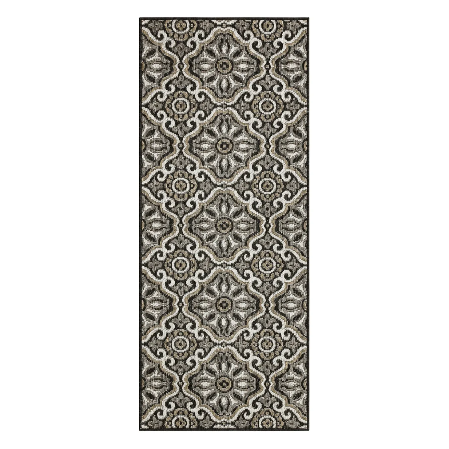 Area Rugs>Plow & Hearth Indoor/Outdoor La Grange Tile Polypropylene Rug, 4' x 5'6"