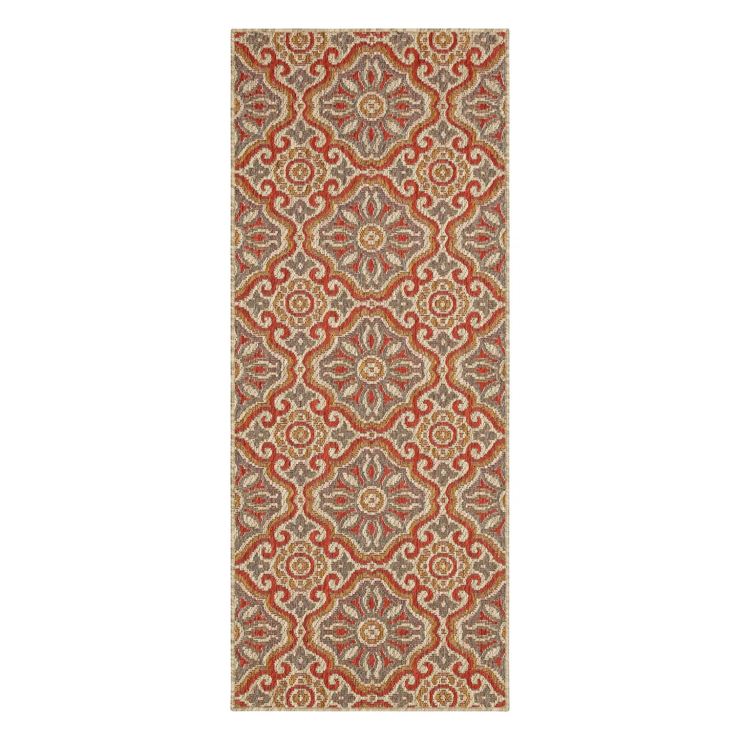 Area Rugs>Plow & Hearth Indoor/Outdoor La Grange Tile Polypropylene Rug, 4' x 5'6"