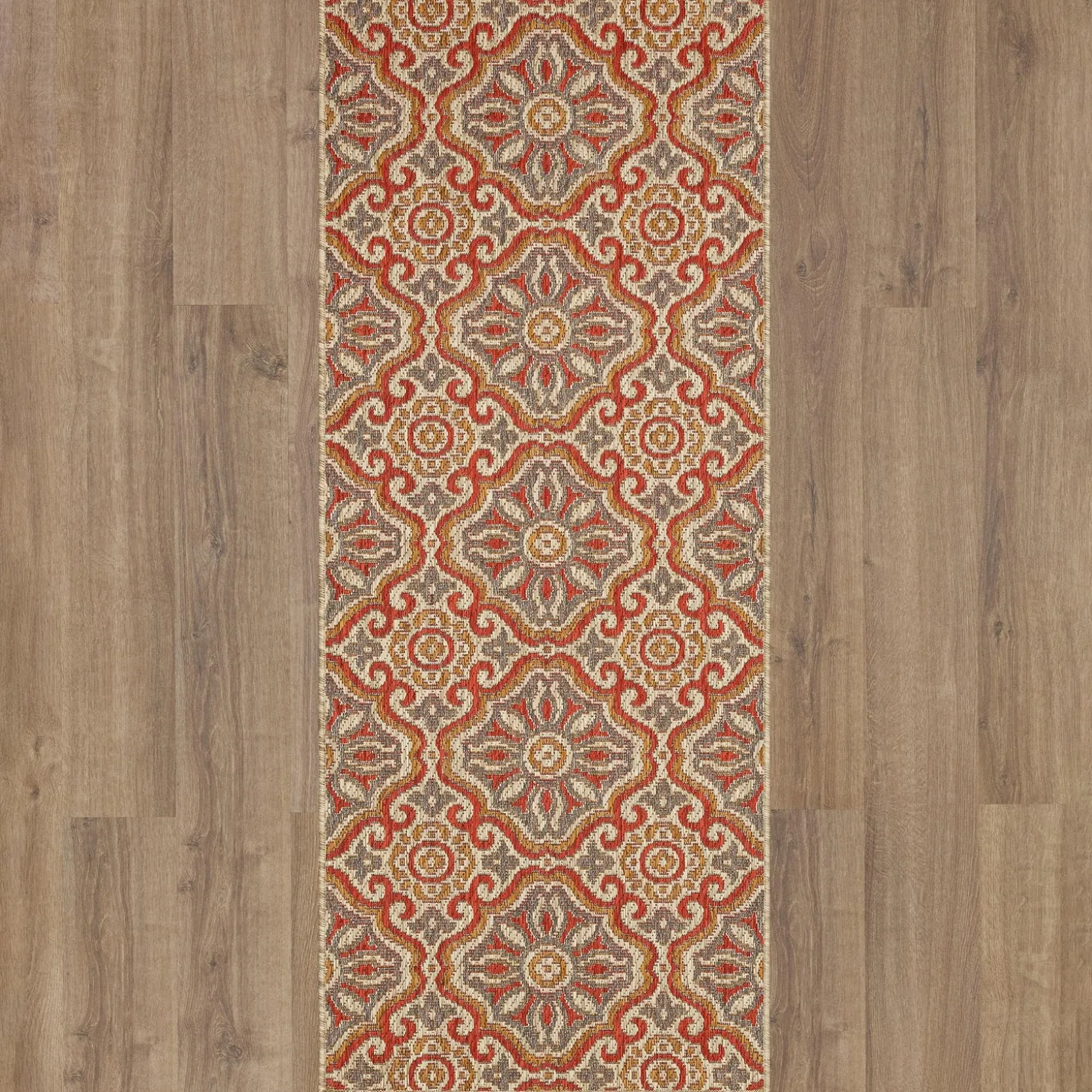 Area Rugs>Plow & Hearth Indoor/Outdoor La Grange Tile Polypropylene Rug, 4' x 5'6"