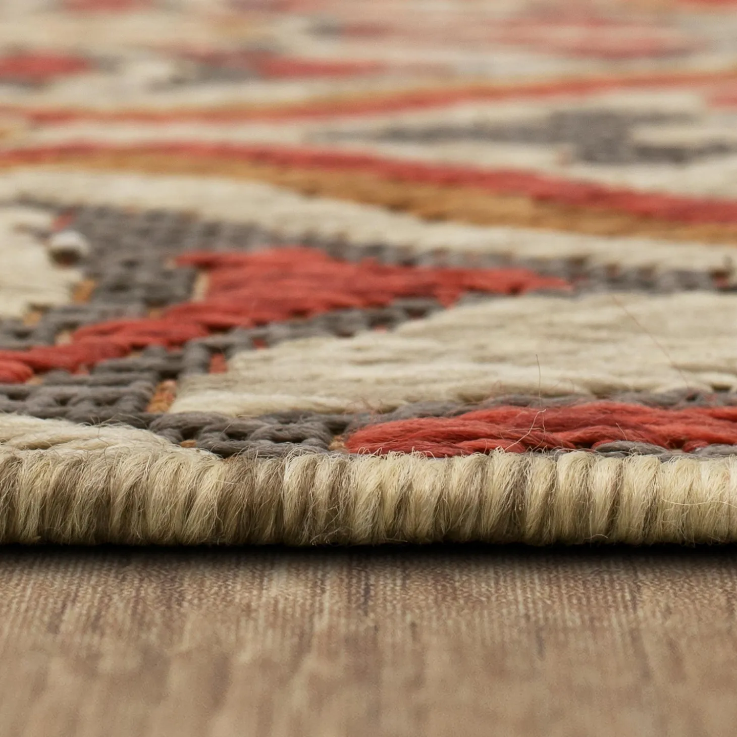 Area Rugs>Plow & Hearth Indoor/Outdoor La Grange Tile Polypropylene Rug, 4' x 5'6"
