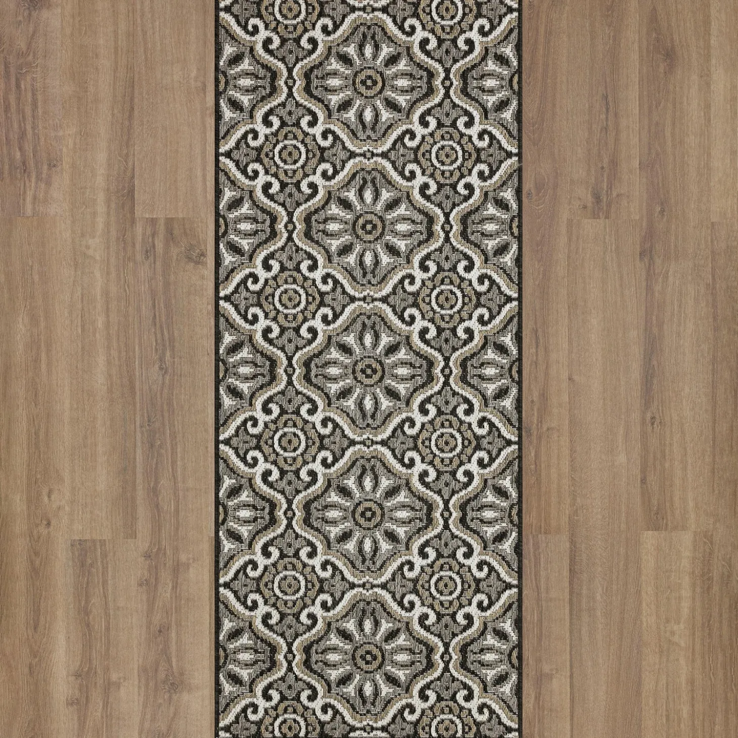 Area Rugs>Plow & Hearth Indoor/Outdoor La Grange Tile Polypropylene Rug, 4' x 5'6"
