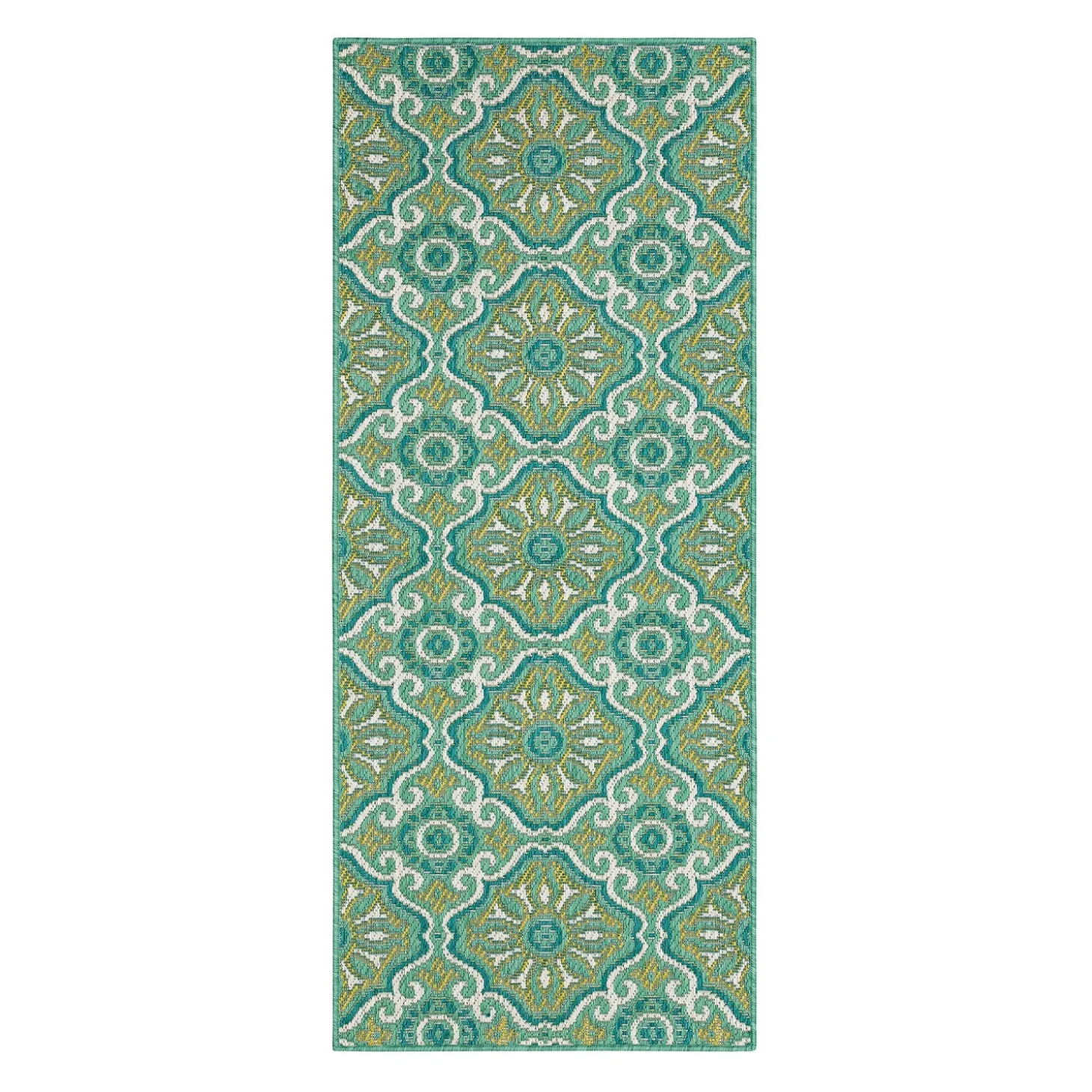 Area Rugs>Plow & Hearth Indoor/Outdoor La Grange Tile Polypropylene Rug, 4' x 5'6"