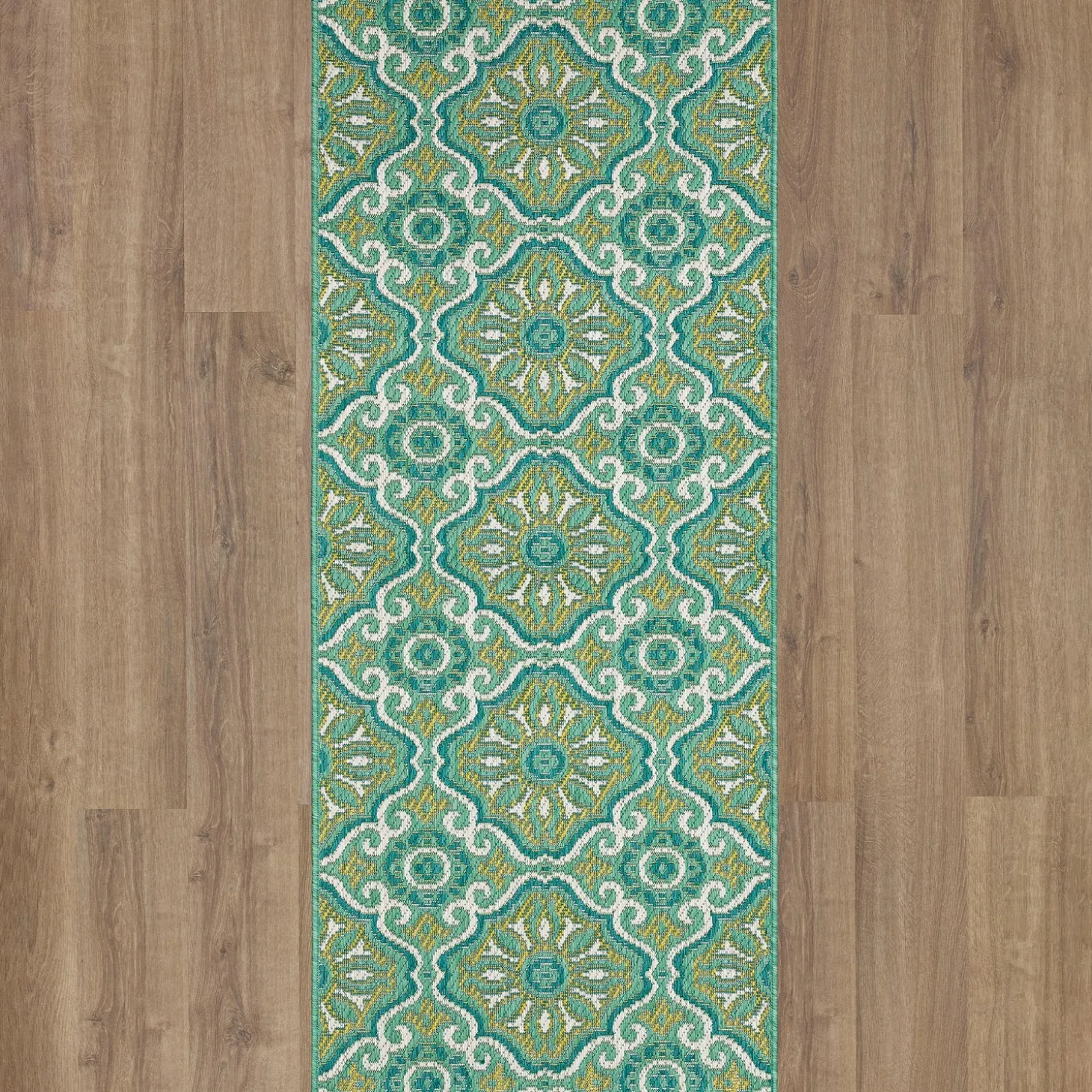 Area Rugs>Plow & Hearth Indoor/Outdoor La Grange Tile Polypropylene Rug, 4' x 5'6"