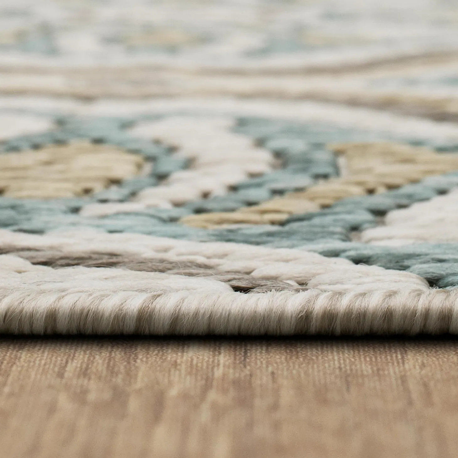 Area Rugs>Plow & Hearth Indoor/Outdoor La Grange Tile Polypropylene Rug, 5'3" x 7'6"