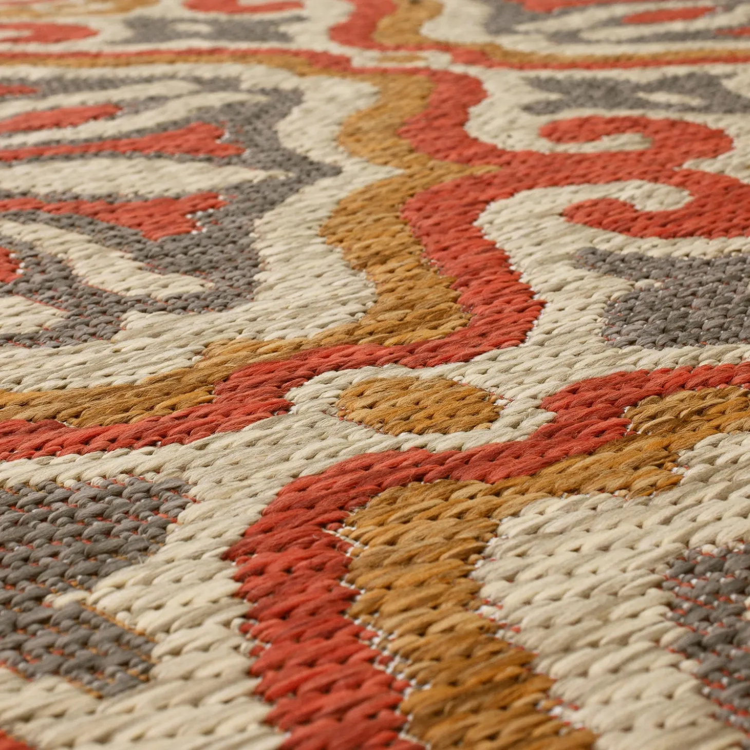 Area Rugs>Plow & Hearth Indoor/Outdoor La Grange Tile Polypropylene Rug, 5'3" x 7'6"