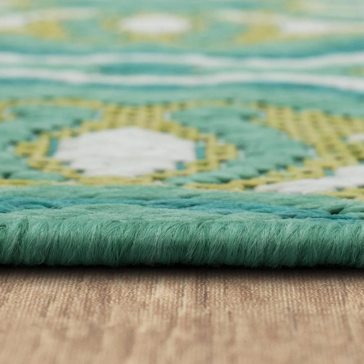 Area Rugs>Plow & Hearth Indoor/Outdoor La Grange Tile Polypropylene Rug, 5'3" x 7'6"