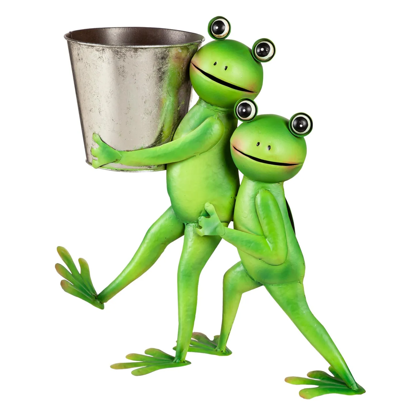 Planters & Plant Stands | Planters & Vases>Plow & Hearth Indoor/Outdoor Metal Friendly Frogs Planter