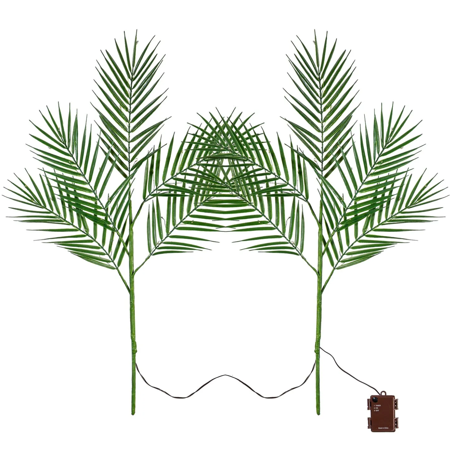 Faux Flowers & Plants | Lighted Trees & Garlands>Plow & Hearth Indoor/Outdoor Micro LED Lighted Palm Branches