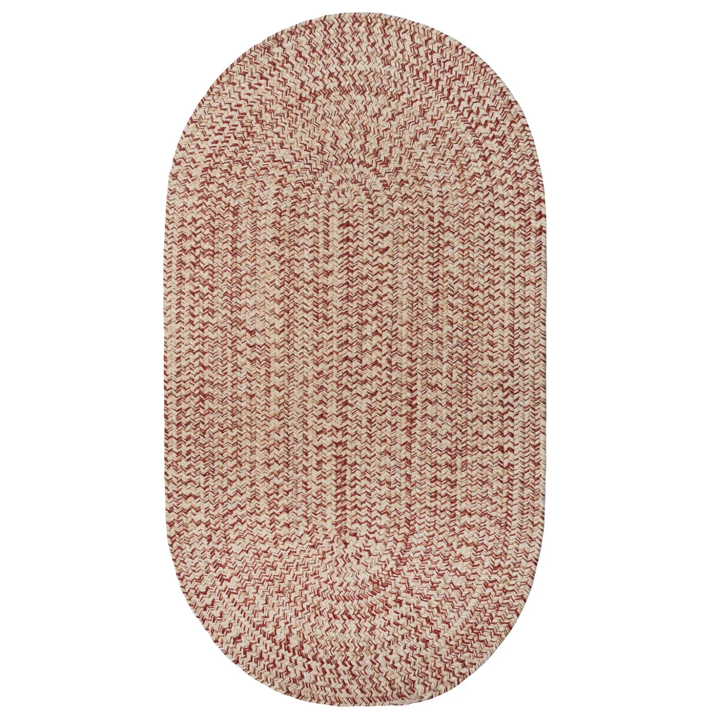 Area Rugs>Plow & Hearth Indoor/Outdoor Oval Pine Creek Braided Polypropylene Rug, 3' x 5'