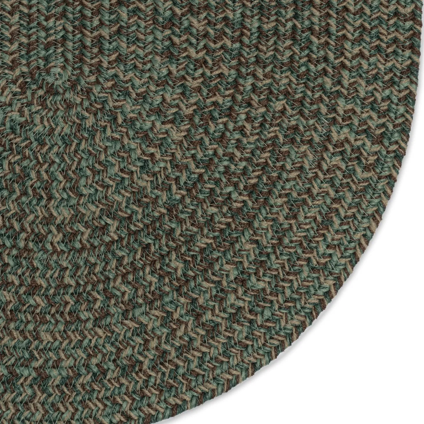 Area Rugs>Plow & Hearth Indoor/Outdoor Oval Pine Creek Braided Polypropylene Rug, 3' x 5'
