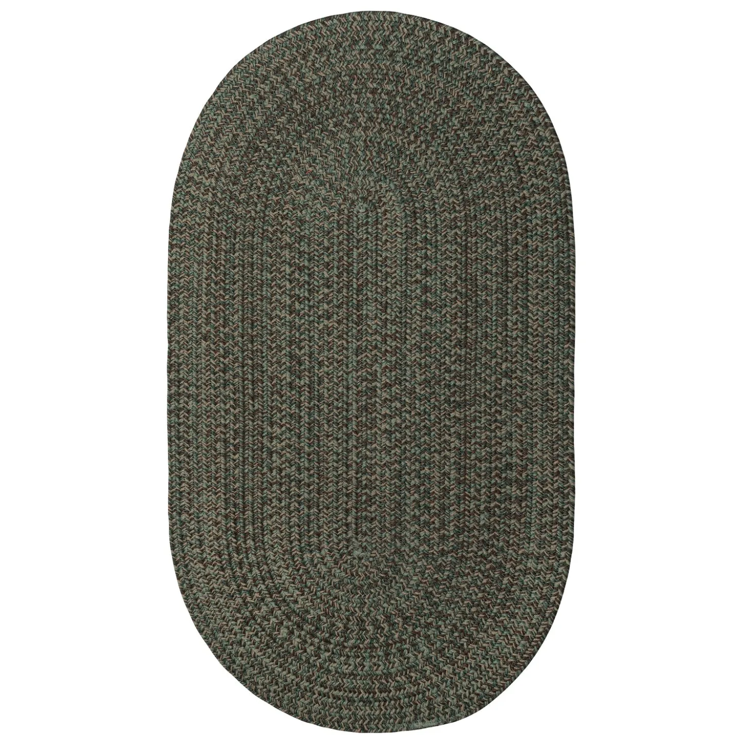 Area Rugs>Plow & Hearth Indoor/Outdoor Oval Pine Creek Braided Polypropylene Rug, 3' x 5'