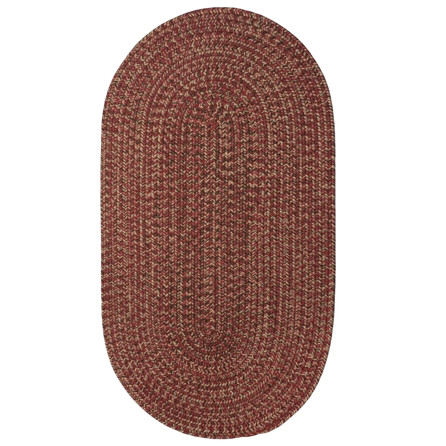 Area Rugs>Plow & Hearth Indoor/Outdoor Oval Pine Creek Braided Polypropylene Rug, 3' x 5'
