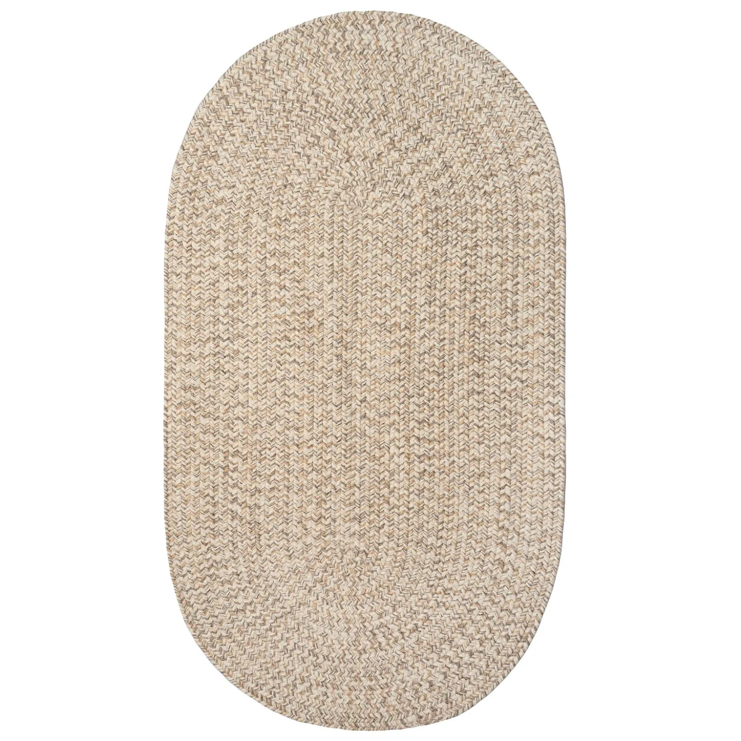 Area Rugs>Plow & Hearth Indoor/Outdoor Oval Pine Creek Braided Polypropylene Rug, 3' x 5'