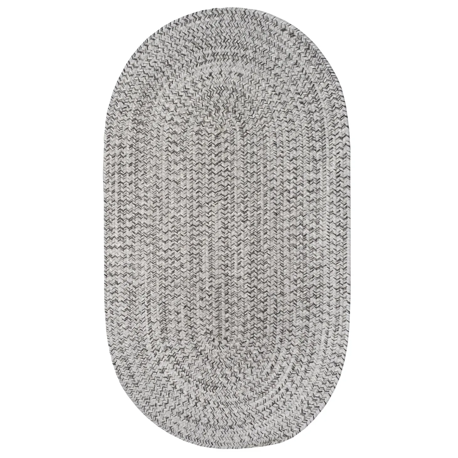Area Rugs>Plow & Hearth Indoor/Outdoor Oval Pine Creek Braided Polypropylene Rug, 3' x 5'