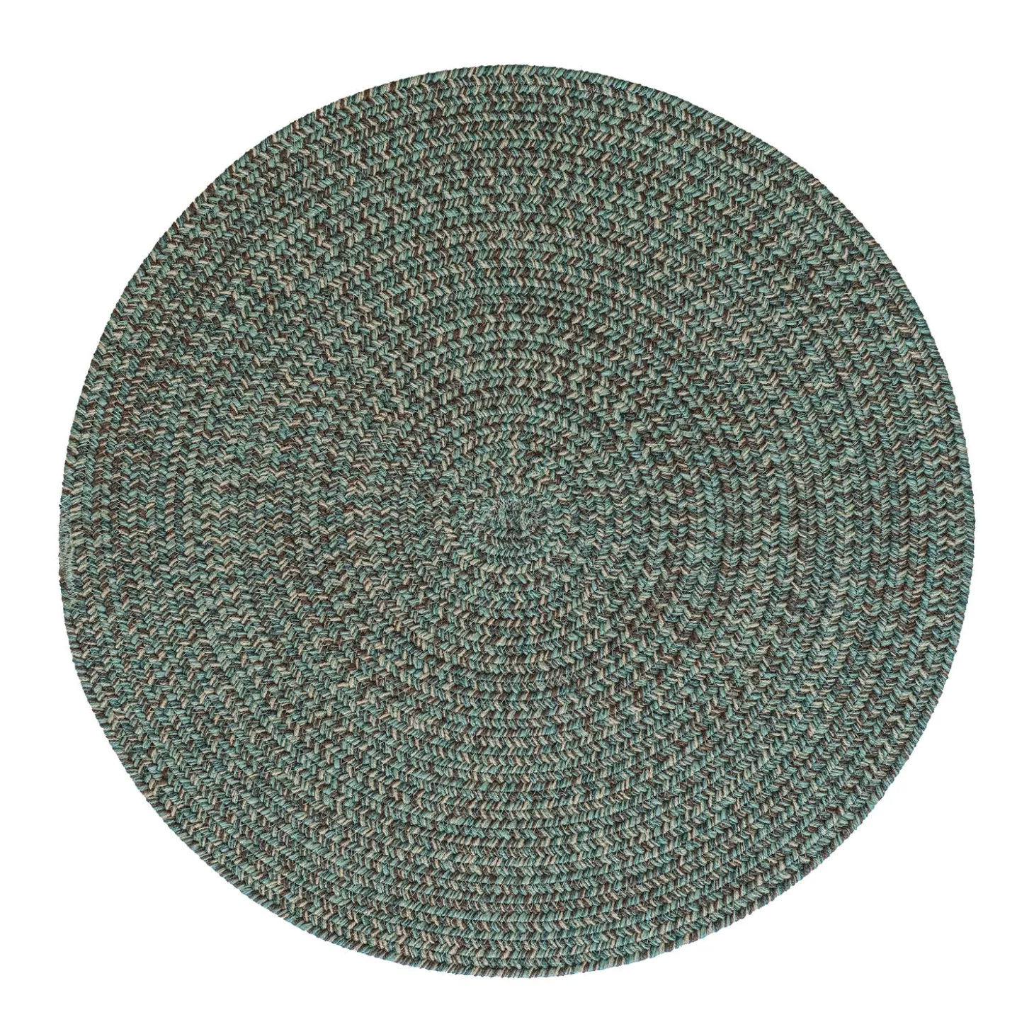 Area Rugs>Plow & Hearth Indoor/Outdoor Oval Pine Creek Braided Polypropylene Rug, 5'6" Round