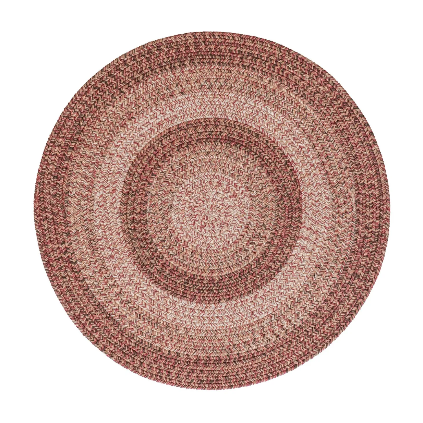 Area Rugs>Plow & Hearth Indoor/Outdoor Oval Woodridge Braided Polypropylene Rug, 7'6" Round
