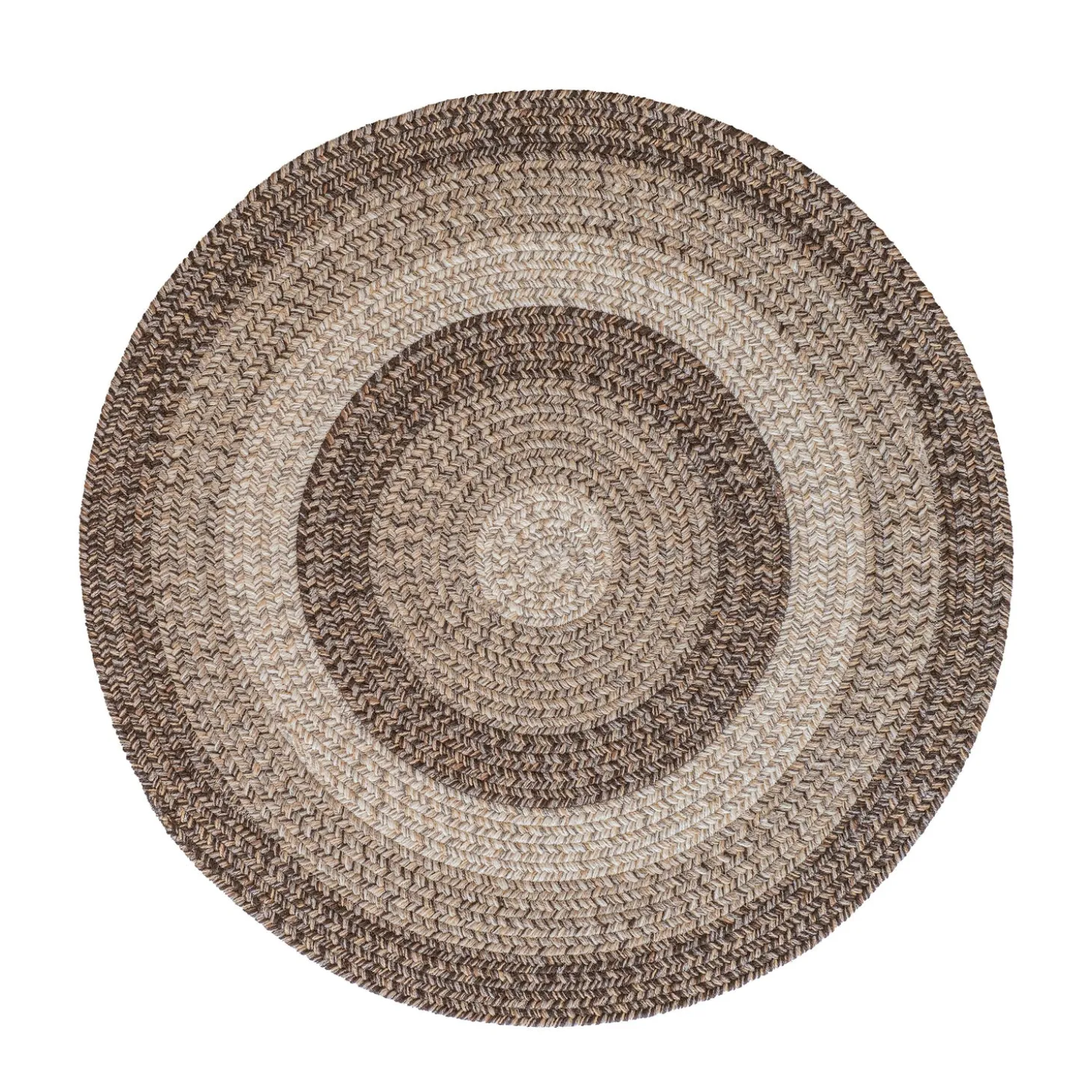 Area Rugs>Plow & Hearth Indoor/Outdoor Oval Woodridge Braided Polypropylene Rug, 7'6" Round