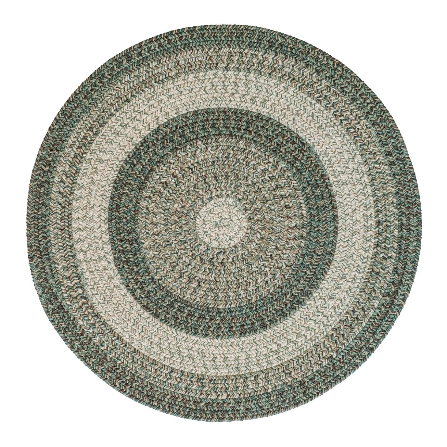 Area Rugs>Plow & Hearth Indoor/Outdoor Oval Woodridge Braided Polypropylene Rug, 5'6" Round