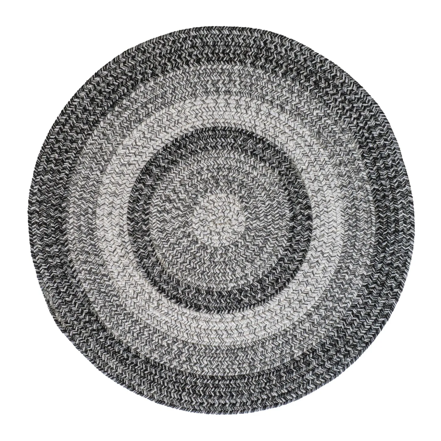 Area Rugs>Plow & Hearth Indoor/Outdoor Oval Woodridge Braided Polypropylene Rug, 7'6" Round