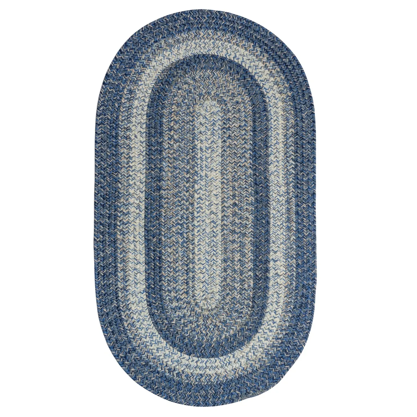 Area Rugs>Plow & Hearth Indoor/Outdoor Oval Woodridge Braided Polypropylene Rug, 2'7" x 9' Runner