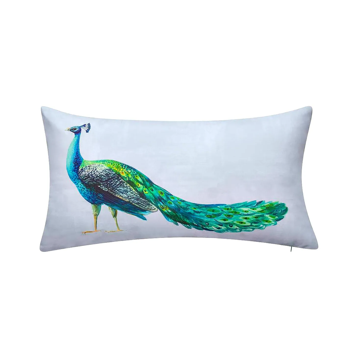 Decorative Pillows>Plow & Hearth Indoor/Outdoor Peacock Lumbar Pillow