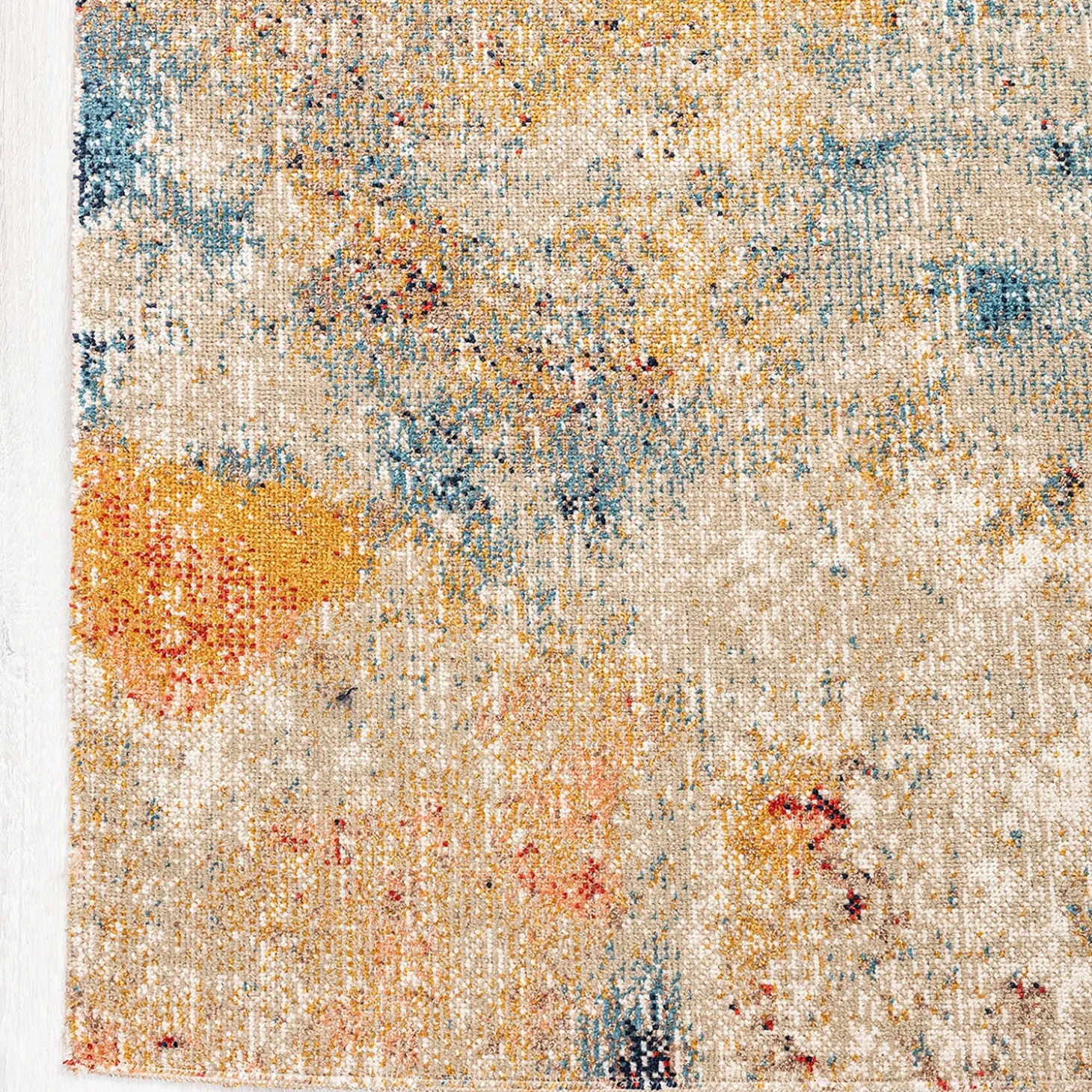 Area Rugs>Plow & Hearth Indoor/Outdoor Penelope Watercolor Rug, 2'7" x 8'1" Runner Multi-color