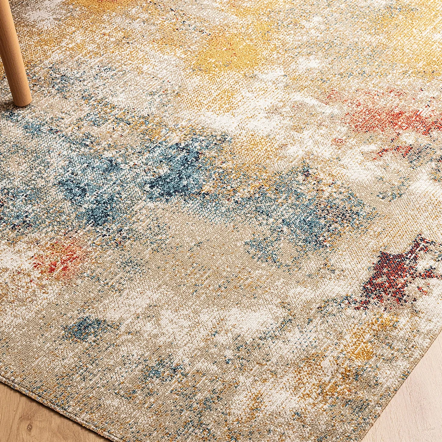 Area Rugs>Plow & Hearth Indoor/Outdoor Penelope Watercolor Rug, 2'7" x 8'1" Runner Multi-color