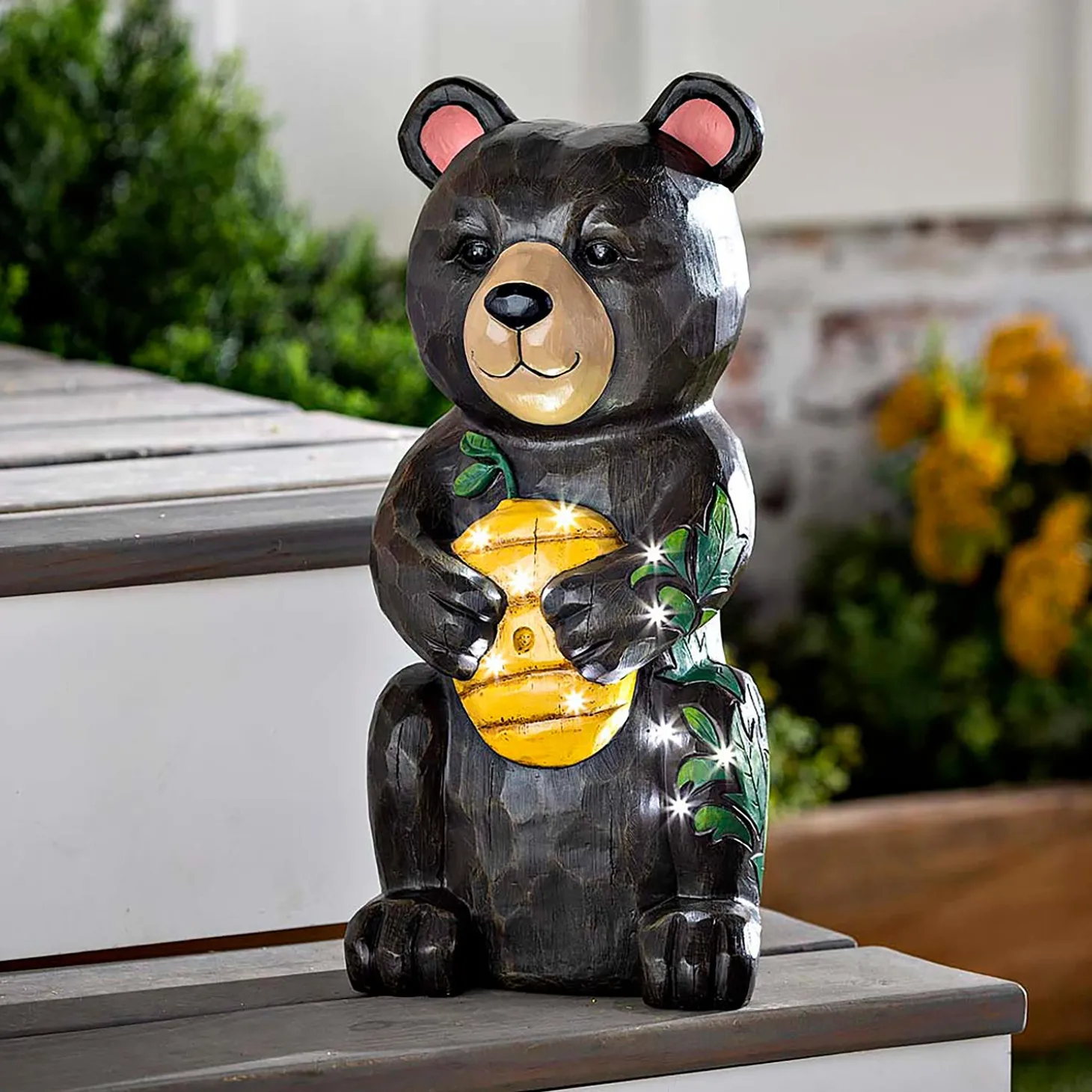 Garden Statues>Plow & Hearth Indoor/Outdoor 18" Illuminated Garden Statue, Bear