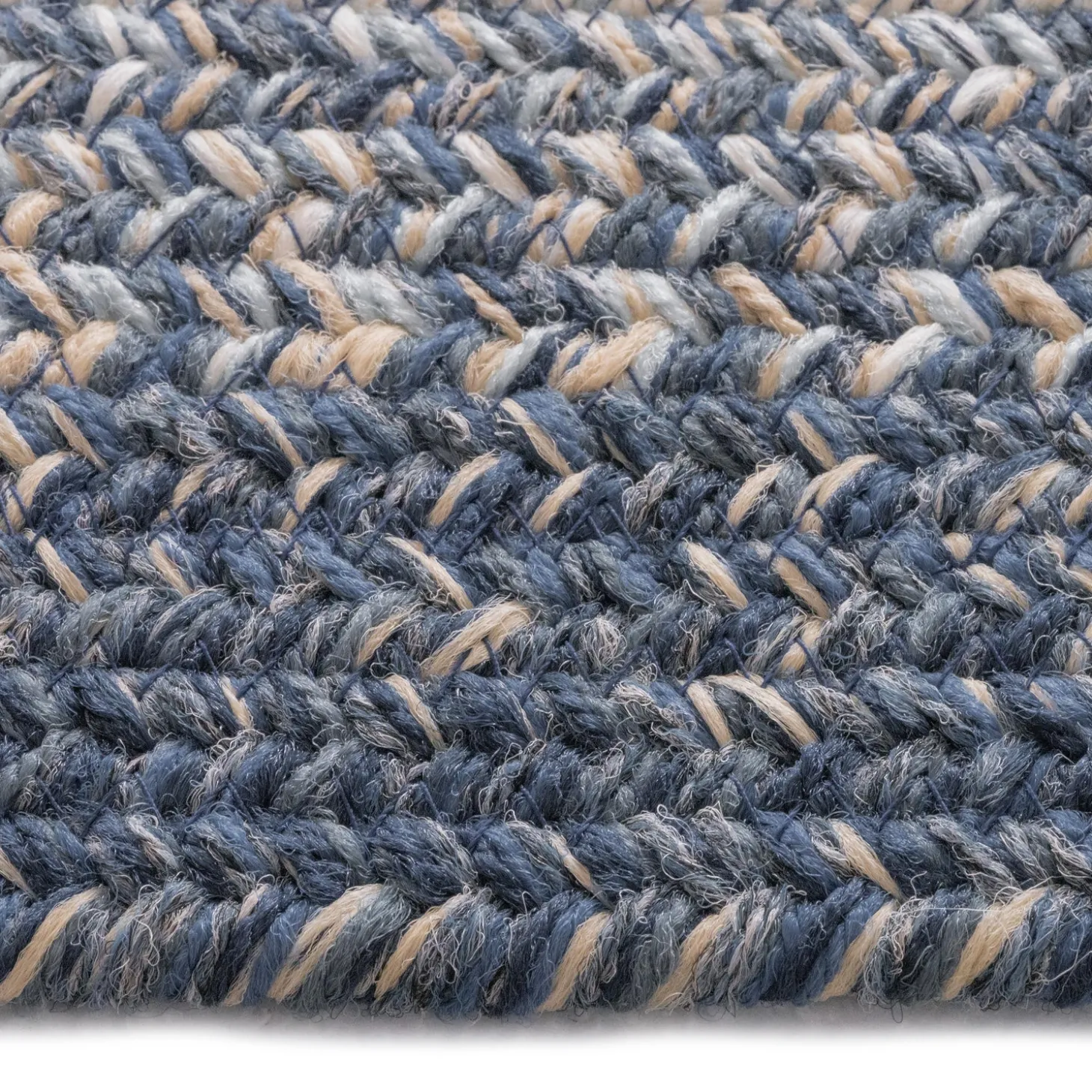 Area Rugs>Plow & Hearth Indoor/Outdoor Rectangle Woodridge Braided Polypropylene Rug, 5'6" Square