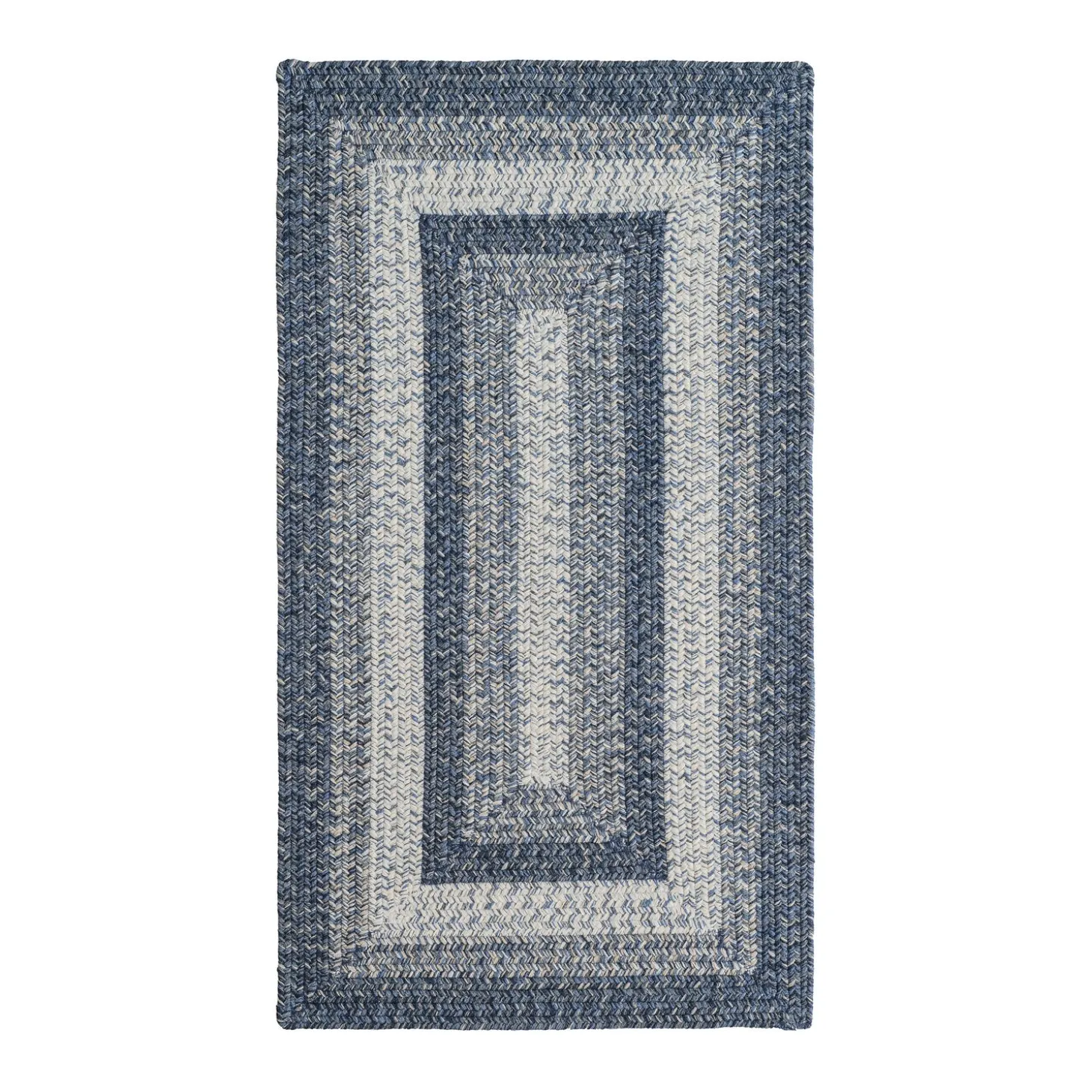 Area Rugs>Plow & Hearth Indoor/Outdoor Rectangle Woodridge Braided Polypropylene Rug, 7'6" Square