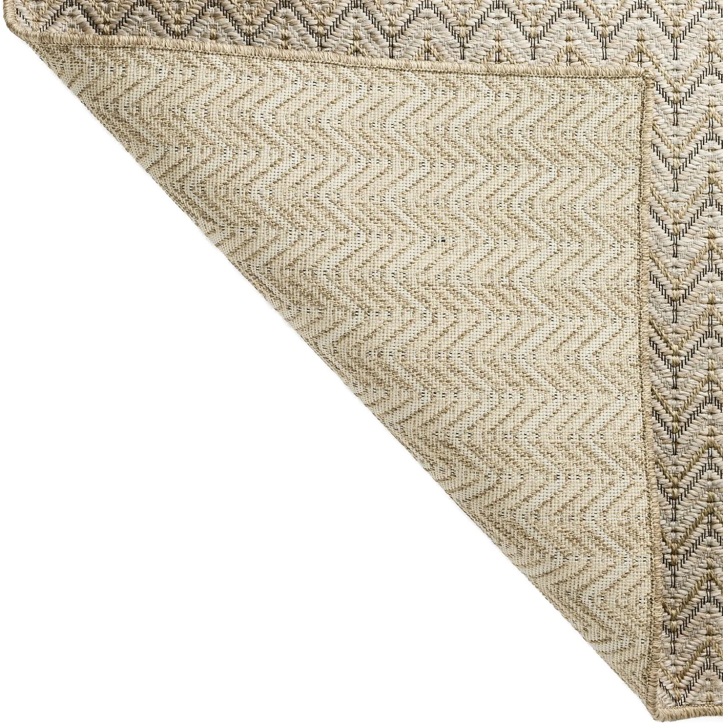 Area Rugs>Plow & Hearth Indoor/Outdoor Santa Anna Chevron Rug, 8' Round