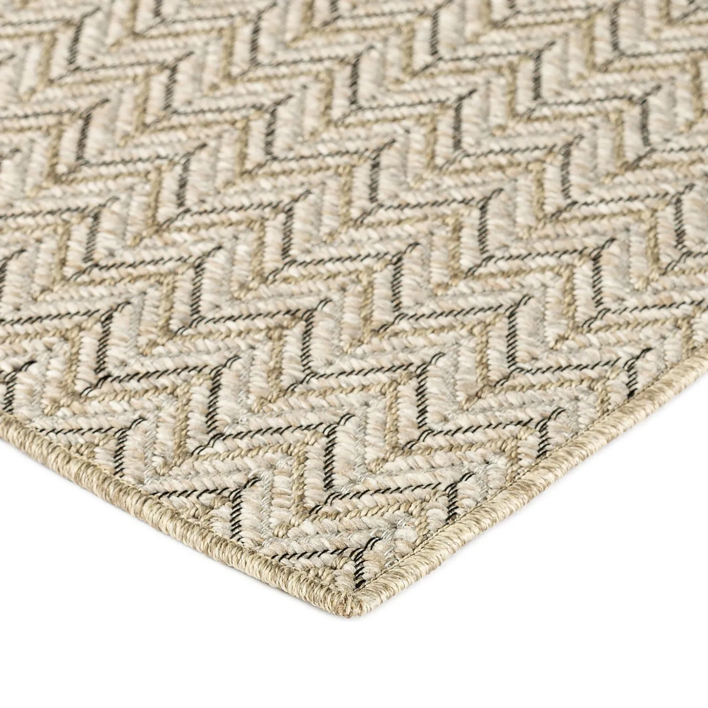 Area Rugs>Plow & Hearth Indoor/Outdoor Santa Anna Chevron Rug, 5'1" x 7'5"