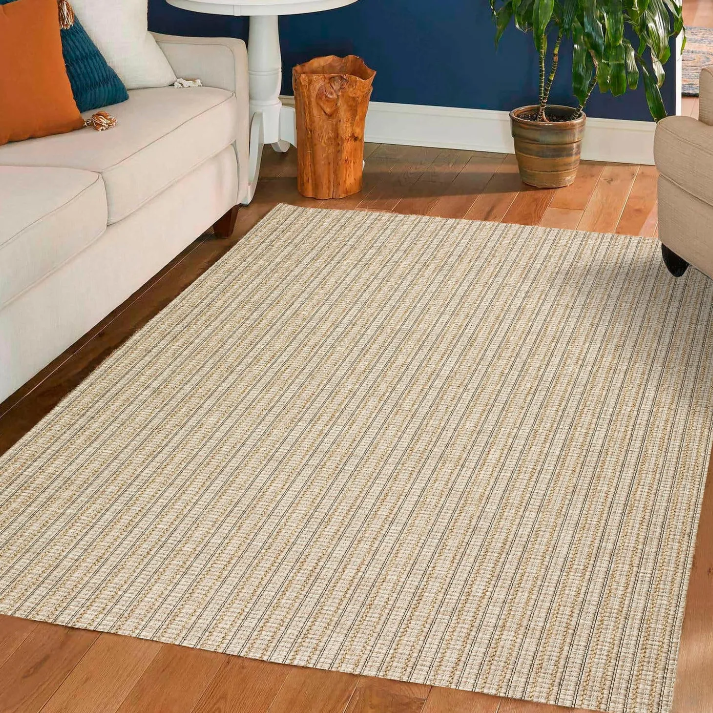 Area Rugs>Plow & Hearth Indoor/Outdoor Santa Anna Chevron Rug, 5'1" x 7'5"