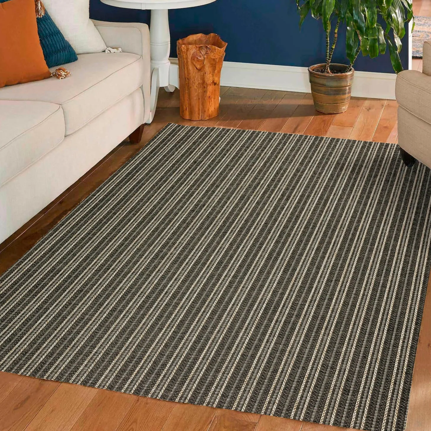 Area Rugs>Plow & Hearth Indoor/Outdoor Santa Anna Chevron Rug, 5'1" x 7'5"