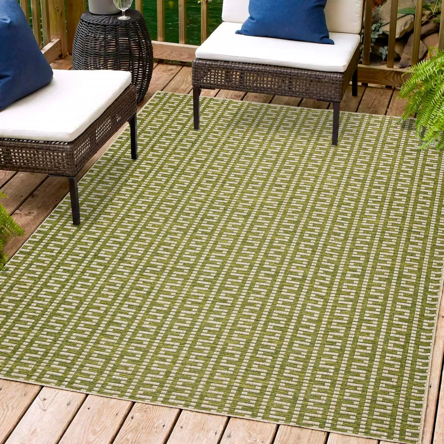 Area Rugs>Plow & Hearth Indoor/Outdoor Santa Anna Tribal Rug, 2'3" x 7'5" Runner