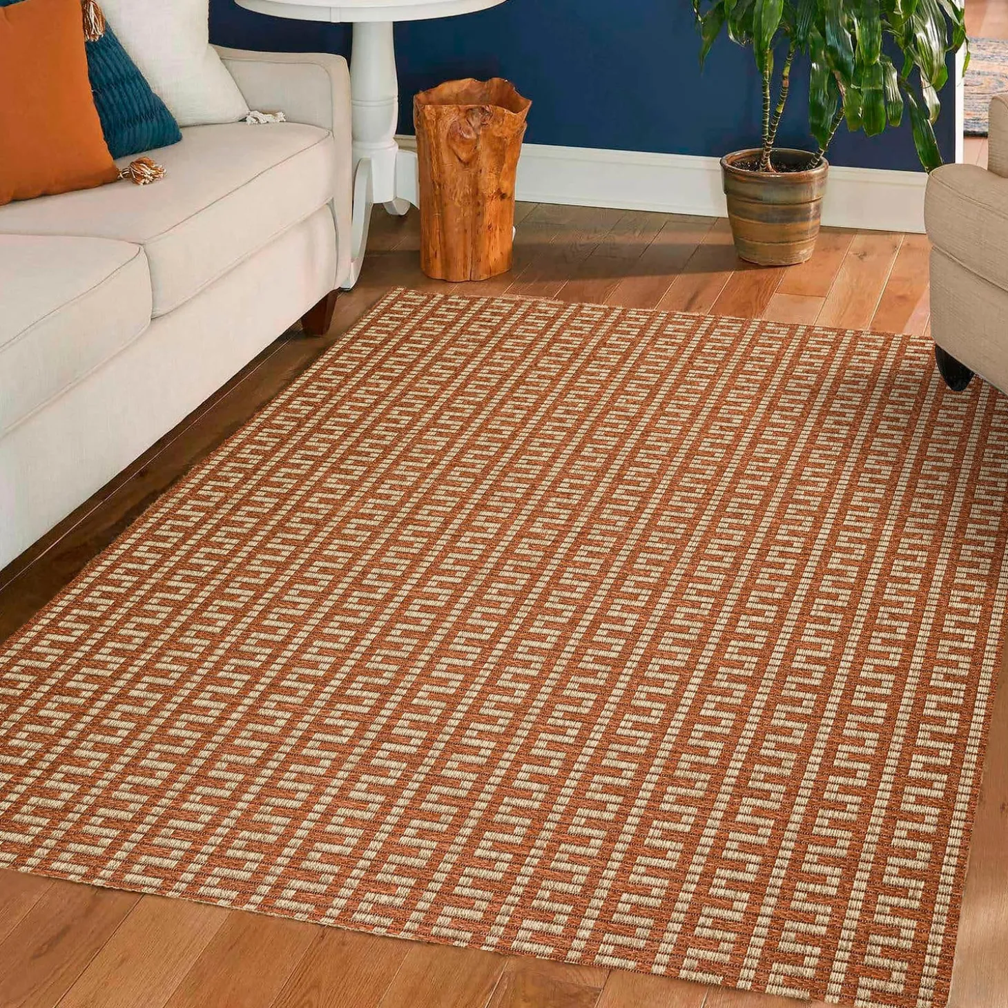 Area Rugs>Plow & Hearth Indoor/Outdoor Santa Anna Tribal Rug, 2'3" x 7'5" Runner