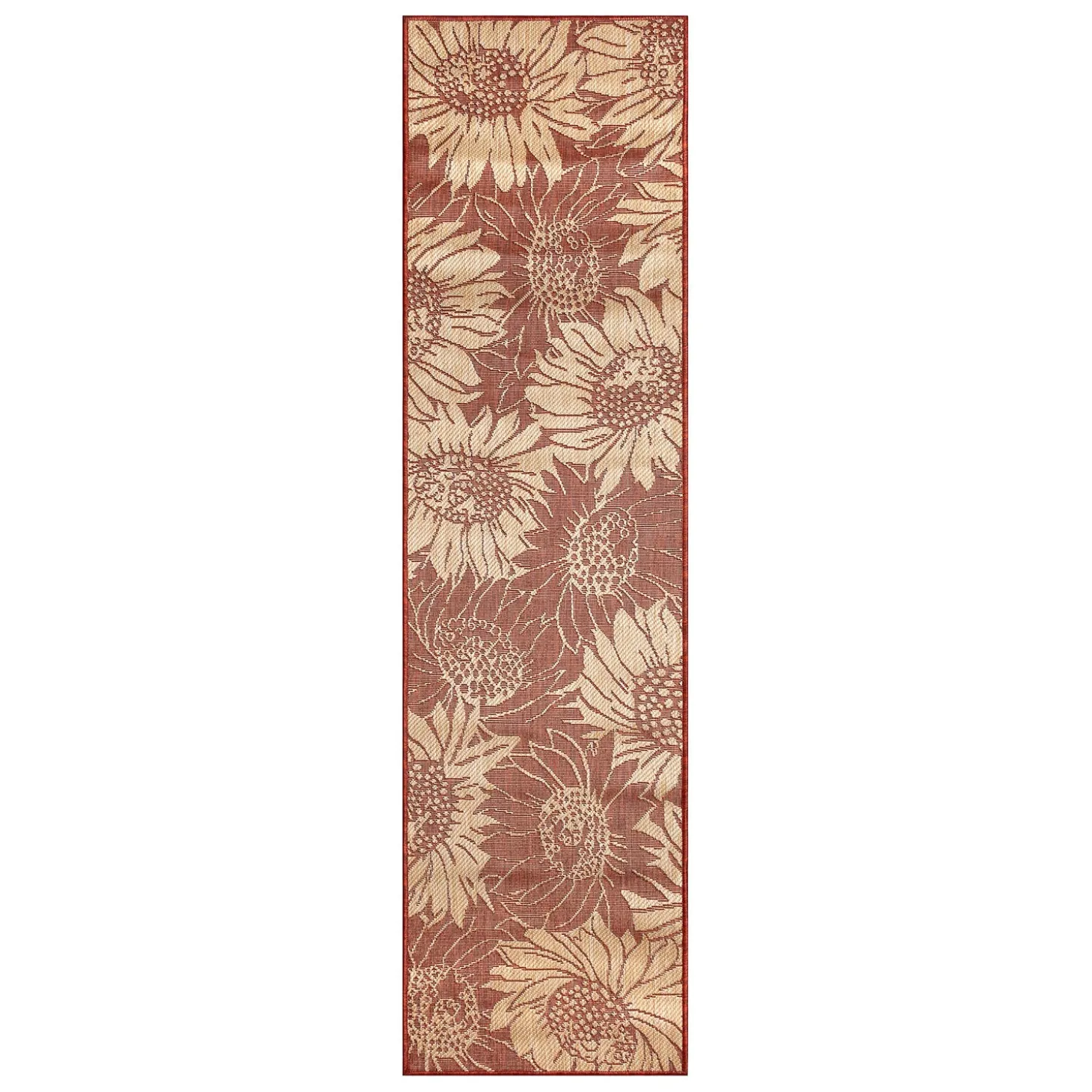 Runners>Plow & Hearth Indoor/Outdoor Sunflower Rug, 23" x 7'6" Runner