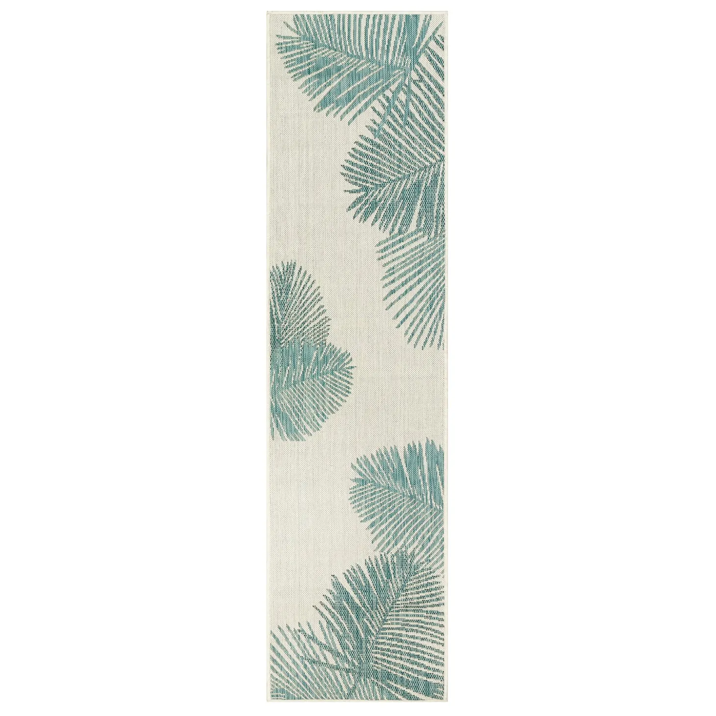 Runners>Plow & Hearth Indoor/Outdoor Textured Palms Polypropylene, 23" x 7'6" Runner