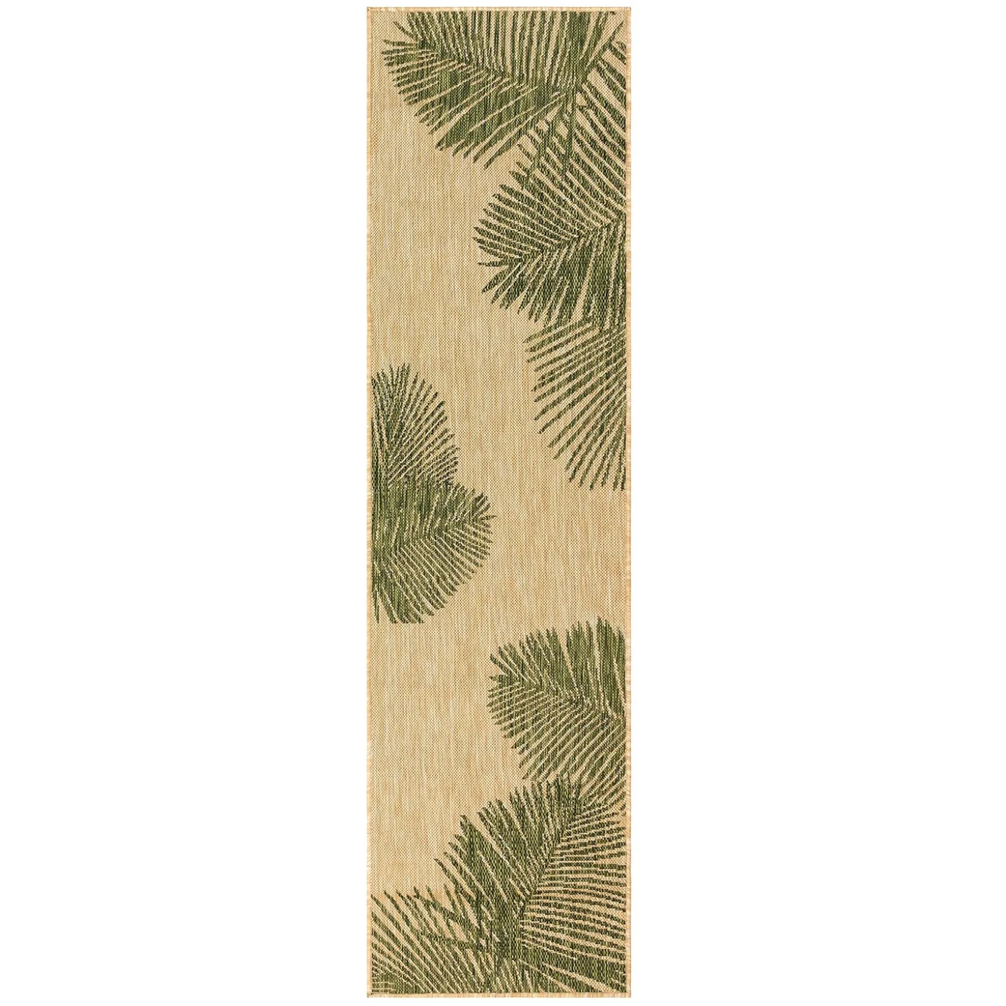 Runners>Plow & Hearth Indoor/Outdoor Textured Palms Polypropylene, 23" x 7'6" Runner