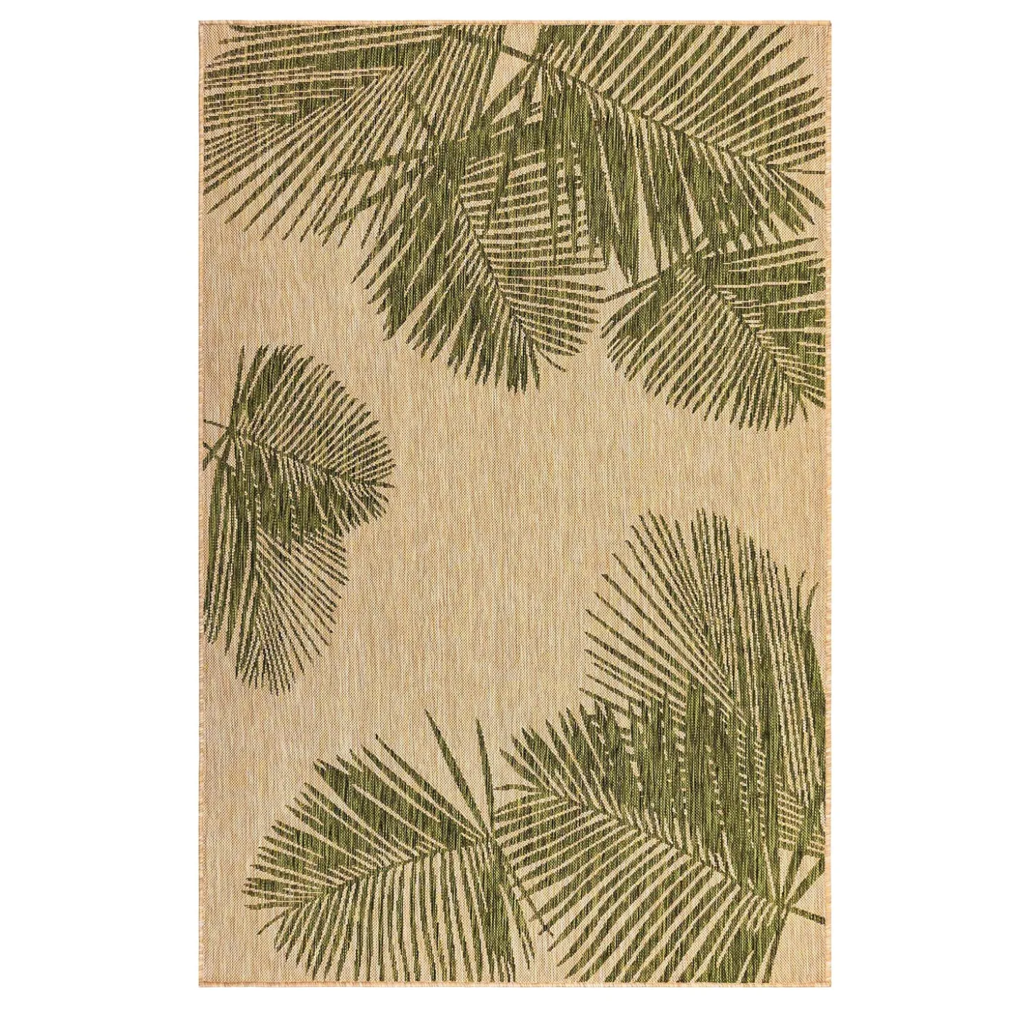 Area Rugs>Plow & Hearth Indoor/Outdoor Textured Palms Polypropylene Rug, 6'6" x 9'4"