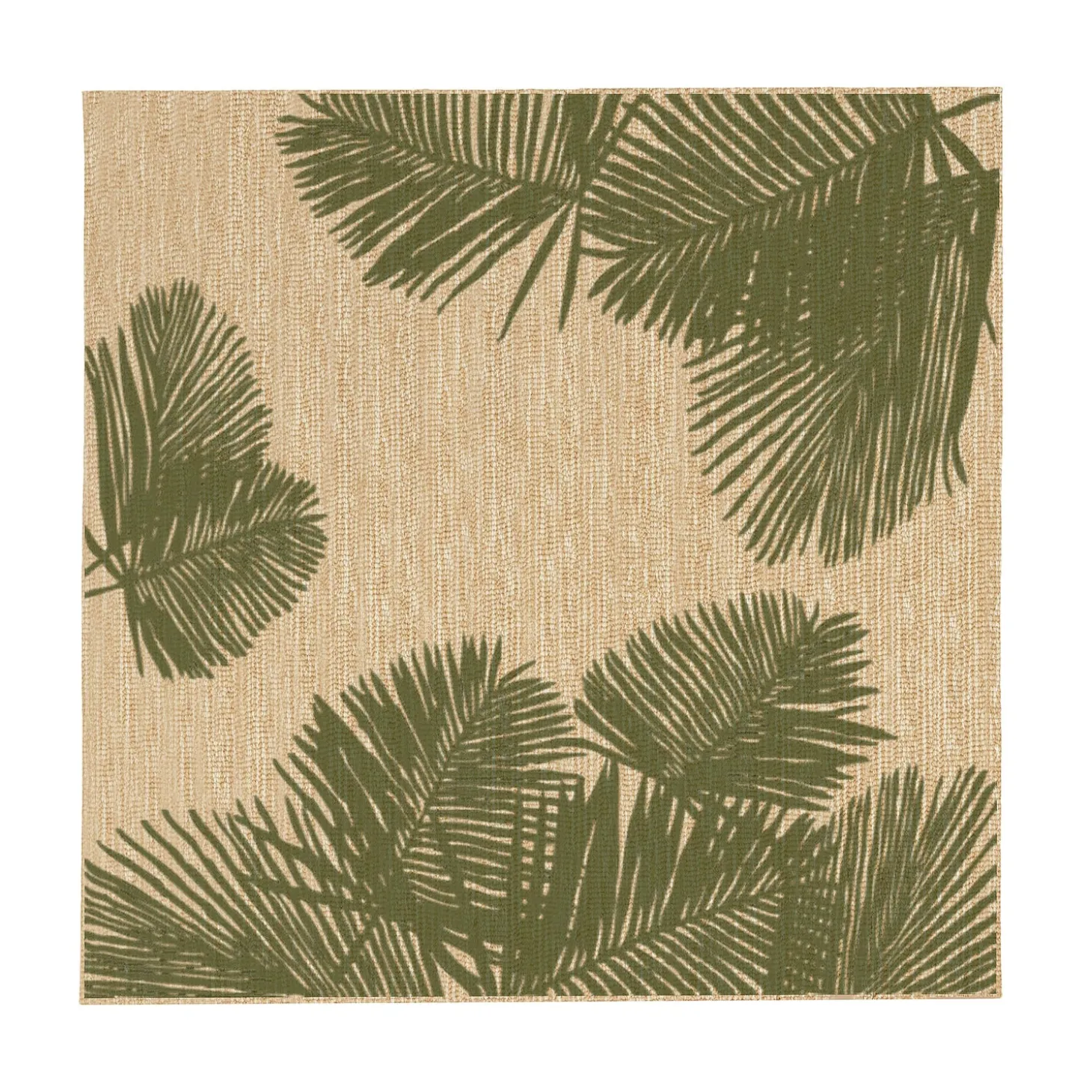 Area Rugs>Plow & Hearth Indoor/Outdoor Textured Palms Polypropylene Rug, 6'6" x 9'4"
