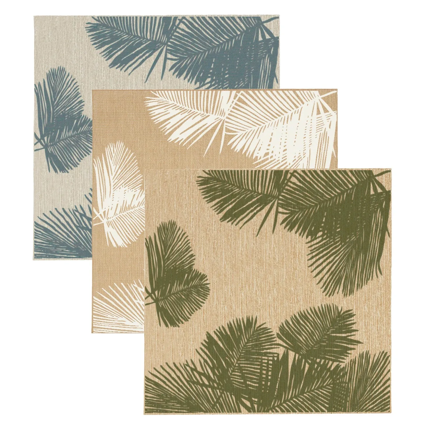 Area Rugs>Plow & Hearth Indoor/Outdoor Textured Palms Polypropylene Rug, 6'6" x 9'4"